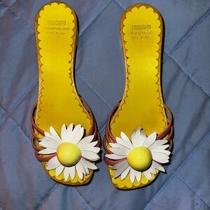 SOLD || Moschino Yellow Daisy Women's Sandals